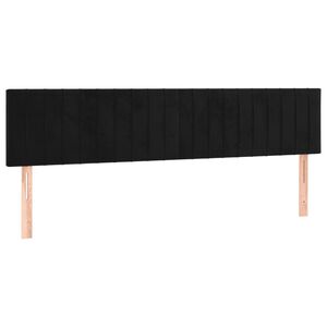 vidaXL Hoofdborden 180x5x78/88 cm fluweel zwart