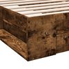 vidaXL Bedframe met lade bewerkt hout gerookt eikenkleurig 90x200 cm