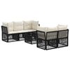vidaXL Tuinbankenset 6 st Zwart 55 x 55 x 37 cm poly rattan