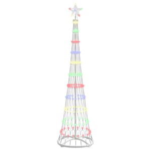 vidaXL LED Kerstboom Multikleur 51 x 51 x 190 cm Metaal