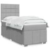 vidaXL Boxspring met matras stof lichtgrijs 90x190 cm