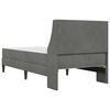 vidaXL Bedframe met matras met matras Donkergrijs 80 x 200 cm Fluweel