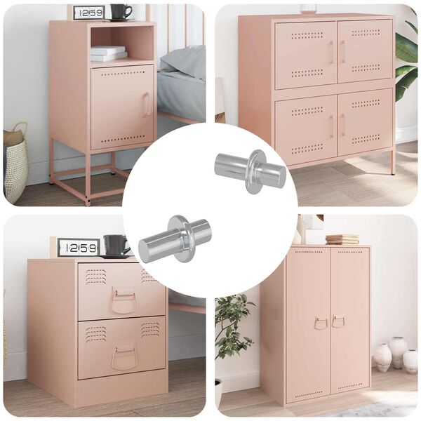 vidaXL Plankhaak 2 pcs Zilver 8,6 x 8,6 x 14,6 mm Staal