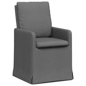 vidaXL Eettafelstoelen 2 st Stof Donkergrijs 57 x 67 x 98 cm