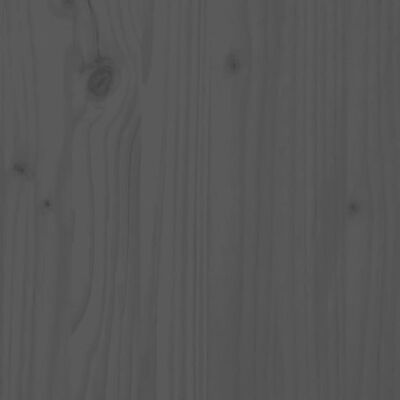 vidaXL Hoofdbord 105,5x4x100 cm massief grenenhout grijs