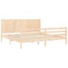 vidaXL Bedframe met hoofdbord massief hout 200x200 cm