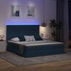 vidaXL Opbergbed met LED met matras Blauw 160 x 200 cm Polyester