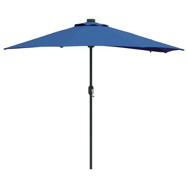 vidaXL Tuinparasol Azurblauw 294 x 150 x 223 cm Polyester en staal