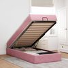vidaXL Ottoman bed met matras 90x200cm fluweel roze