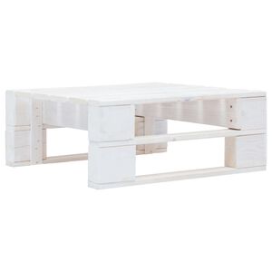 vidaXL Tuinhocker pallet hout wit