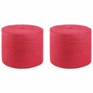 vidaXL Jute Touw 2 pcs Rood 100% Tossa jute
