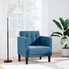 vidaXL Fauteuil met armleuningen Blauw 53 cm Fluweel