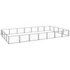 vidaXL Hondenkennel 28 m&sup2; staal zwart