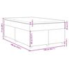 vidaXL Boxspring met matras stof lichtgrijs 140x190 cm