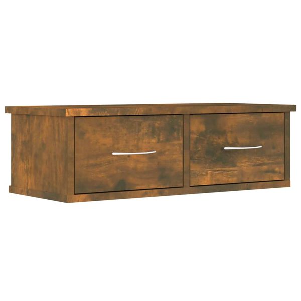 vidaXL Wandkast 60x26x18,5 cm bewerkt hout gerookt eikenkleurig
