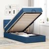 vidaXL Ottoman bed met matras en LED's 90x190cm stof blauw
