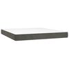 vidaXL Boxspring met matras en LED fluweel donkergrijs 160x200 cm