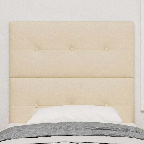 vidaXL Hoofdbord met hoofdeinde Cr&egrave;me 90 cm Nep Leer