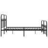 vidaXL Bedframe met hoofd- en voeteneinde metaal zwart 150x200 cm