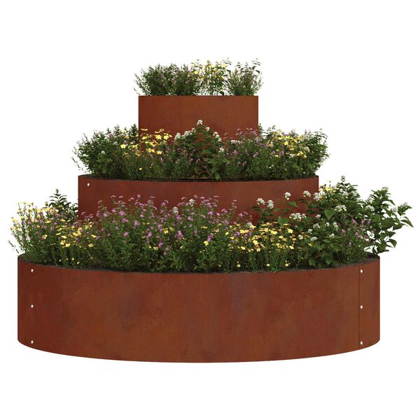 vidaXL Tuin Bloempot Bruin 90 x 90 x 20 cm Cortenstaal