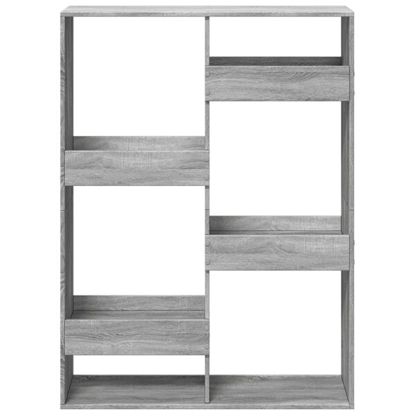 vidaXL Boekenkast 100x33x135 cm bewerkt hout grijs sonoma eikenkleurig