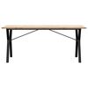 vidaXL Eettafel Y-frame 180x90x75,5 cm massief grenenhout en staal