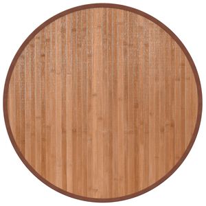 vidaXL Vloerkleed rond 60 cm bamboe naturel