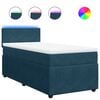 vidaXL Boxspring met matras fluweel blauw 90x190 cm