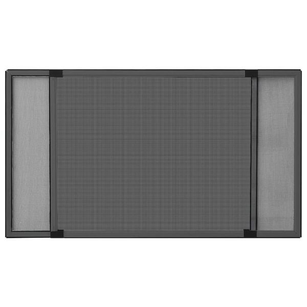 vidaXL Raamhor uitschuifbaar (100-193)x75 cm antracietkleurig
