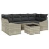 vidaXL Bankstel 7 st Lichtgrijs 55 x 55 x 37 cm poly rattan