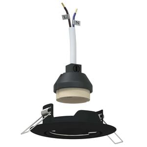 vidaXL Spotje 6 st Zwart 9 x 9 x 2.5 cm Metaal