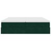 vidaXL Ottoman bed met matrassen 180x200cm fluweel donkergroen