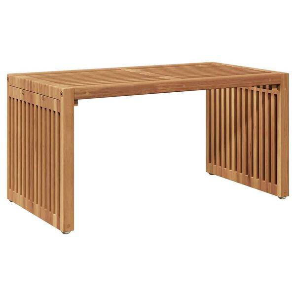 vidaXL Tuin Bijzettafel Bruin 70 x 37,5 x 35,5 cm Massief Teakhout