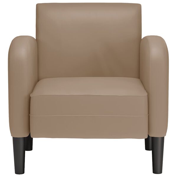 vidaXL Fauteuil met armleuningen Cappuccino 54 cm kunstleer