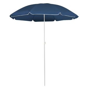 vidaXL Parasol met stalen paal 180 cm blauw