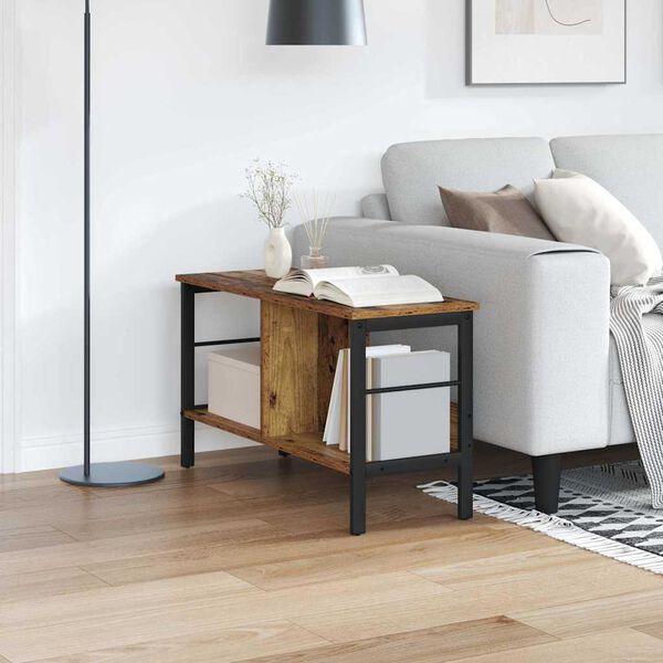 vidaXL Boekenkast Oud Hout 82 x 32 x 47 cm Bewerkt hout