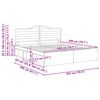 vidaXL Bedframe Gerookt eiken 200 x 200 cm Massief grenenhout
