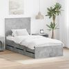 vidaXL Bedframe met lade Beton Grijs 90 x 190 cm Ingenieurshout