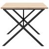vidaXL Eettafel X-frame 180x90x75,5 cm massief grenenhout en staal