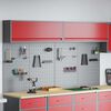 vidaXL Gereedschapskast set met plank 6 pcs Rood Gepoedercoat staal