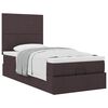 vidaXL Ottoman bed met matras 80x200cm stof donkerbruin