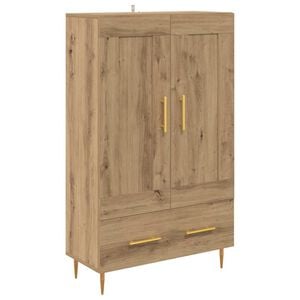 vidaXL Highboard Artisan Eiken 69,5 x 31 x 115 cm Bewerkt hout