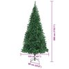 vidaXL Kunstkerstboom Groen 300 cm PVC en Metaal en Plastic