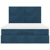 vidaXL Ottoman bed met matrassen 140x190cm fluweel donkerblauw