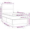vidaXL Boxspring met matras en LED fluweel zwart 100x200 cm