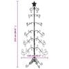 vidaXL Kerstdecoratie kerstboom 215 cm metaal zwart