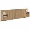 vidaXL Hoofdbord Met Kast met lade 3 pcs Artisan Eiken Bewerkt hout