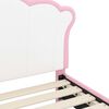 vidaXL Bedframe voor kinderen met hoofdbord Roze 80 x 200 cm PU