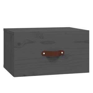 vidaXL Nachtkastje wandgemonteerd 40x29,5x22 cm grijs