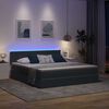 vidaXL Opbergbed met LED met matras Donkergrijs 180 x 200 cm Fluweel